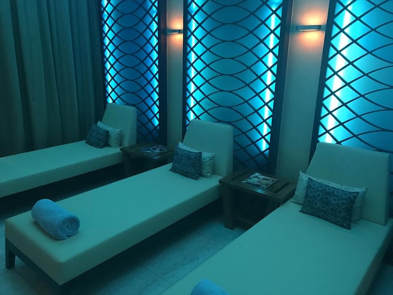 The relaxation room at Ayana Spa at the Bab Al Qasr hotel in Abu Dhabi. Courtesy Melinda Healy