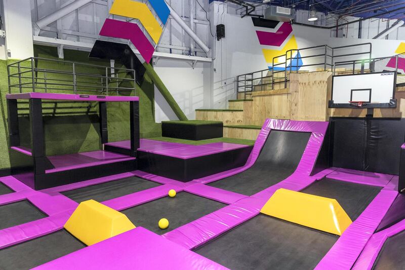 DUBAI, UNITED ARAB EMIRATES. 09 MARCH 2020. The new Bounce X opening in Festival City. Interior of the new venue. (Photo: Antonie Robertson/The National) Journalist: Evelyn Lau. Section: National. 
