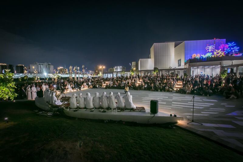 A scene from Jameel Arts Centre's opening ceremony in November 2018. The Saudi organisation is now offering grants for artists and art professionals hit by the coronavirus crisis. Courtesy Jameel Arts Centre