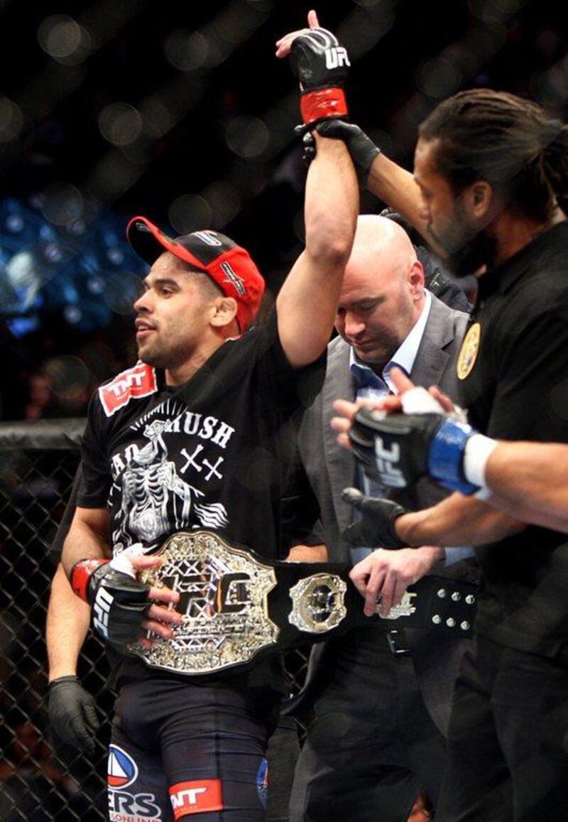 Barao retained his 135-pound championship belt with the win. Tim Larsen / AP