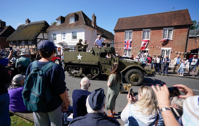 An event in England commemorating the D-Day landings. The Prime Minister has been criticised after leaving early from a D-Day ceremony in France last week. PA