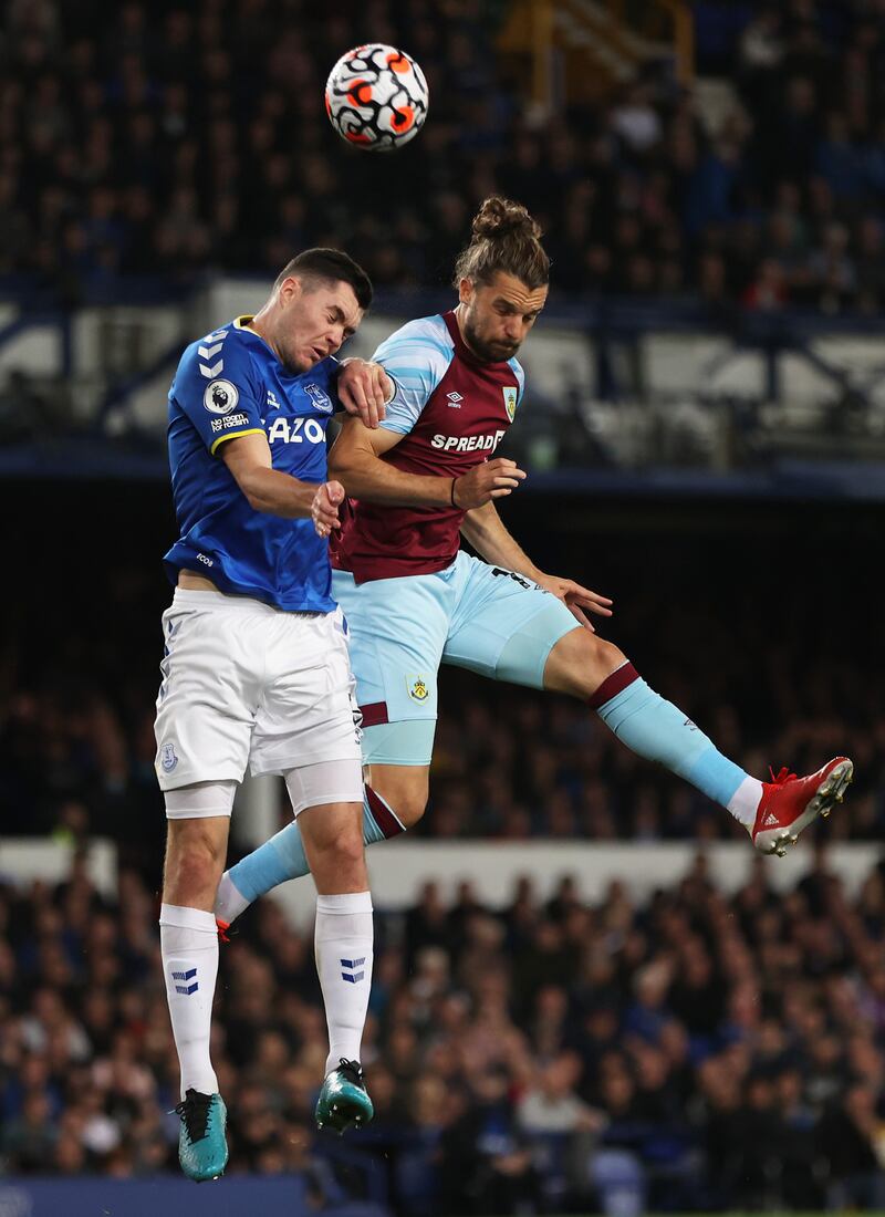 Michael Keane, 7 -- After many calls for him to be substituted after a poor first half, Keane flicked home a lovely header to equalise for the hosts. Getty Images