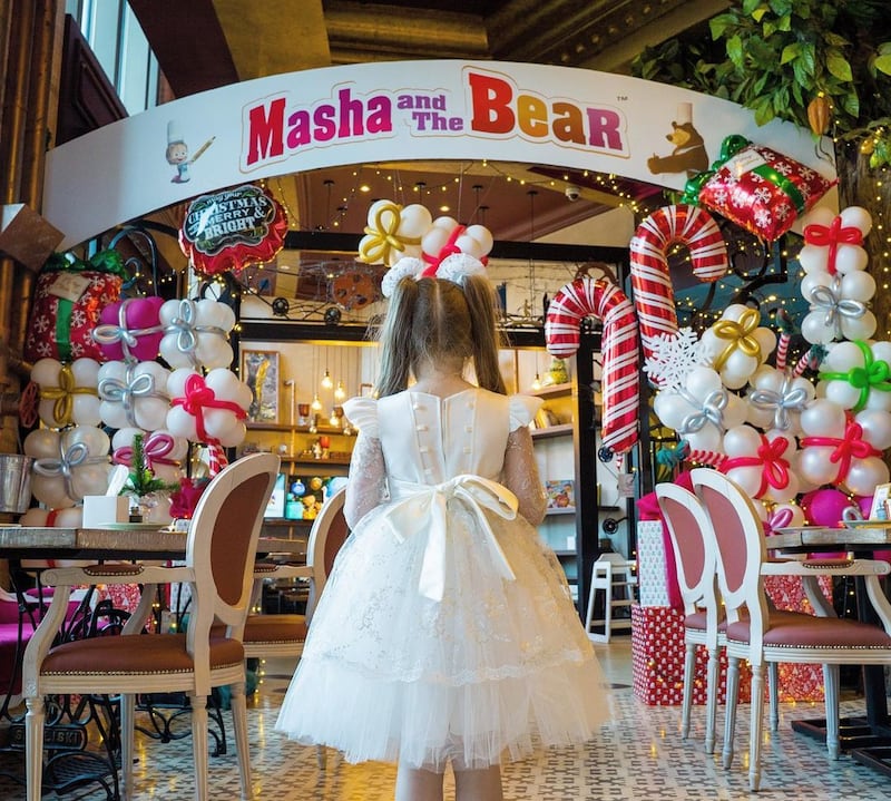 Masha and the Bear Restaurant is dedicated entirely to children. Photo: Masha and the Bear
