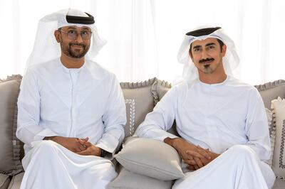 Sheikh Dr Majid Al Qassimi, right and Ali Mansoor Al Ali. Courtesy People's Coffee 