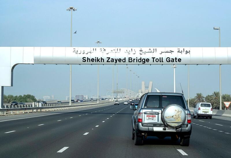 Abu Dhabi, United Arab Emirates, September 18, 2019.  The new Abu Dhabi toll gate on Sheikh Zayed Bridge.
Victor Besa / The National
Section:  NA
Reporter: