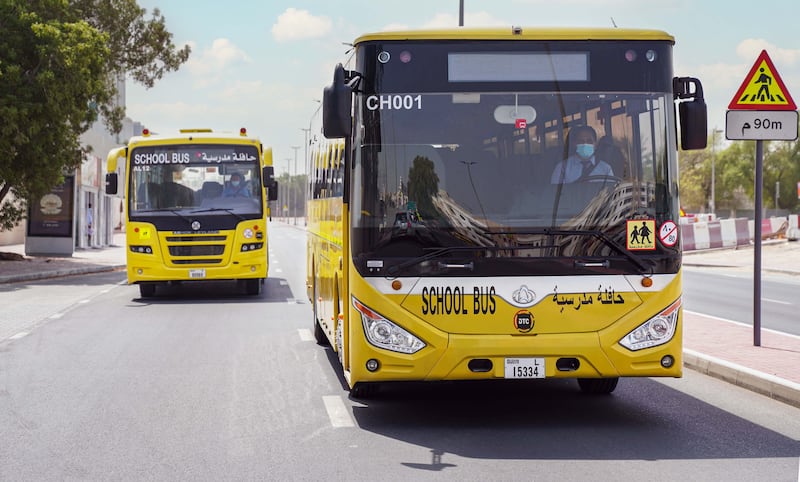 New school buses with advanced safety features will be used by about 25,000 pupils in Dubai. Wam