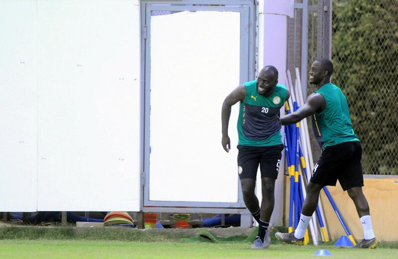 There was a relaxed mood in the Senegal camp. Reuters