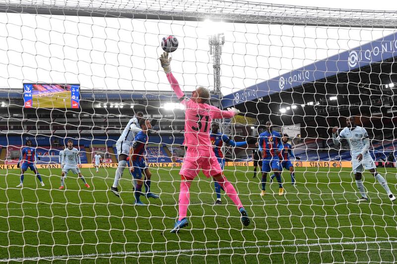 CRYSTAL PALACE PLAYER RATINGS: Vicente Guaita – 6. Conceding four goals is never a good look for a keeper, although the Spanish stopper pulled off a few saves and was sharp off his line to keep the scoreline from getting any worse. Getty Images