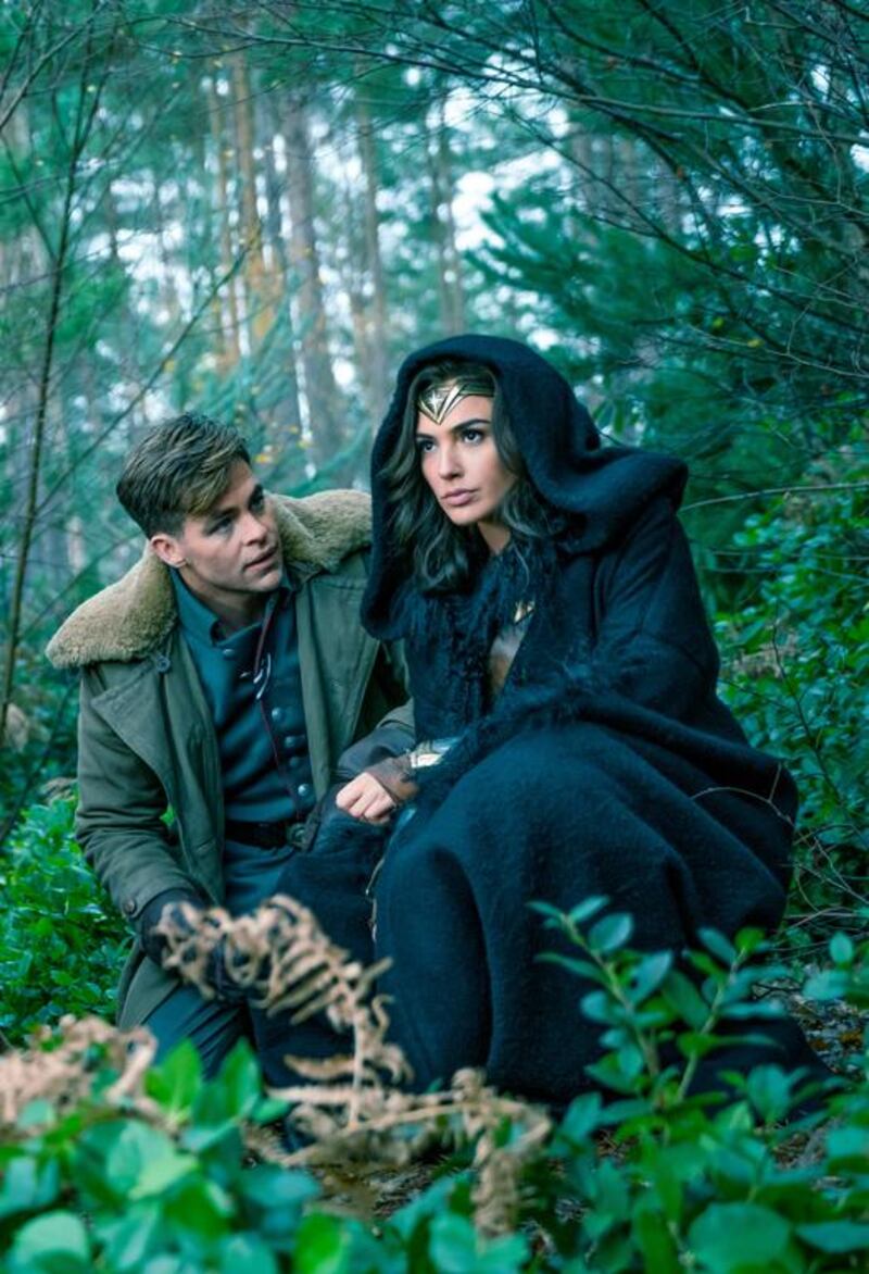 Chris Pine and Gal Gadot in the action adventure Wonder Woman. Clay Enos / DC Comics / Warner Bros Pictures 