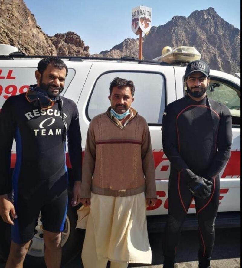 Dubai Police reunited a kayaker with his belongings. Courtesy: Dubai Police    