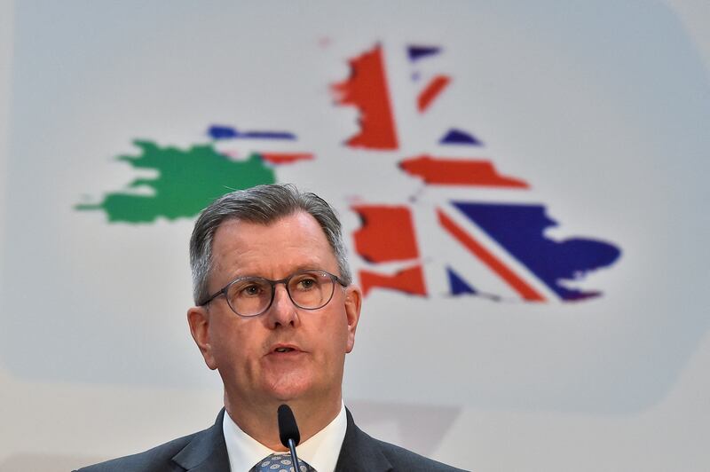 DUP leader Sir Jeffrey Donaldson has announced that his party will vote against the Windsor Framework deal. Reuters.