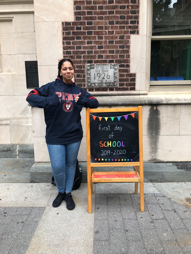 Simone Noorali, a first year student at University of Pennsylvania, will be back in Dubai next week as her campus and student housing have closed. Courtesy: Simone Noorali