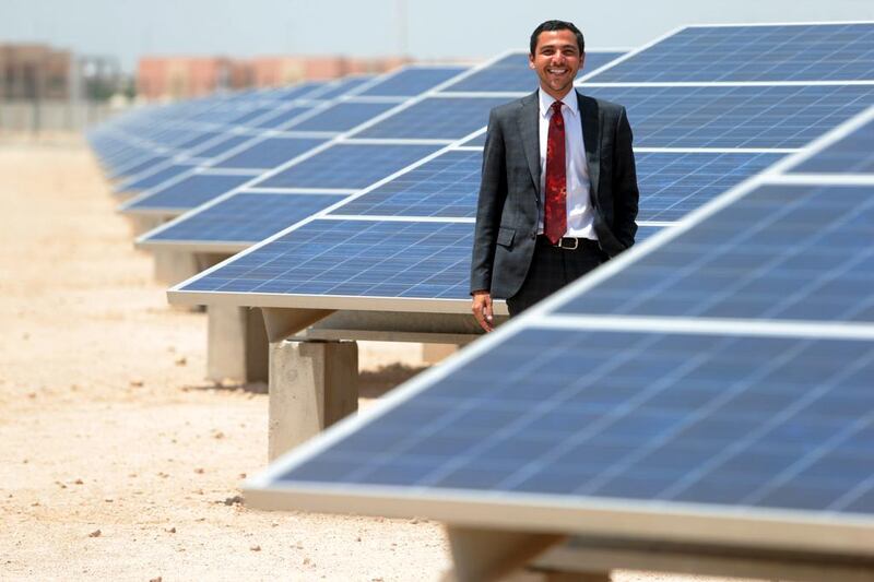Sami Khoreibi, the chief executive of Enviromena, says solar energy costs are in consistent decline. Christopher Pike / The National