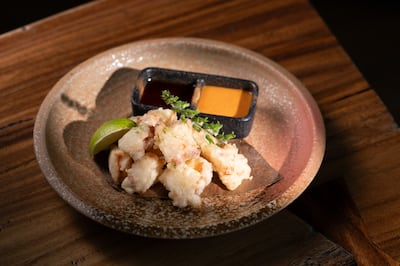 Octopus tempura with fermented chilli sauce. Photo: Zuma