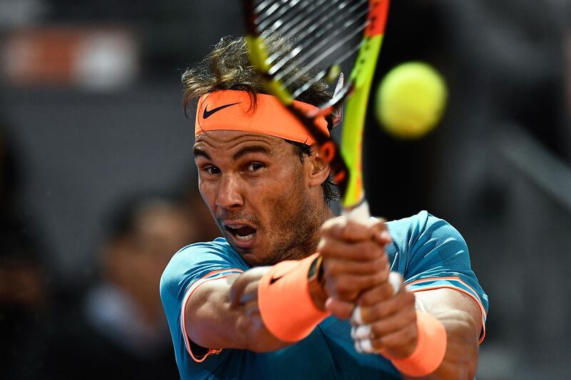 Rafael Nadal is yet to drop a set in Madrid this year on his run to the last four. AFP