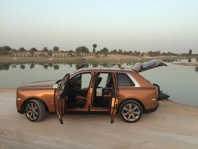 Our writer drove the Rolls-Royce Cullinan in the Dubai desert. Courtesy Damien Reid