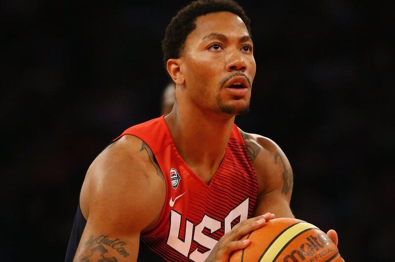 Derrick Rose was one of 12 players named to the Team USA Fiba World Cup squad. Al Bello / Getty Images / AFP / August 22, 2014