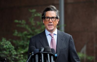 Mathew Rosengart, pop star Britney Spears's lawyer, delivers a statement to the media on the day of a conservatorship case hearing at Stanley Mosk Courthouse in Los Angeles, California on July 26, 2021. Reuters 