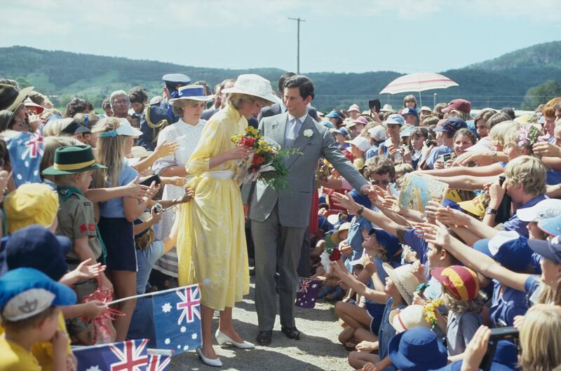 Princess Diana and Prince Charles visit Yandina Ginger Factory in Queensland, Australia, during the royal tour of Australia in 1983. 