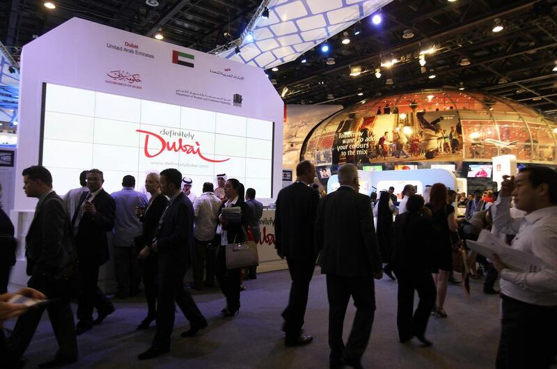 More than 2,500 exhibitors are expected to attend Arabian Travel Market in Dubai. Pawan Singh / The National