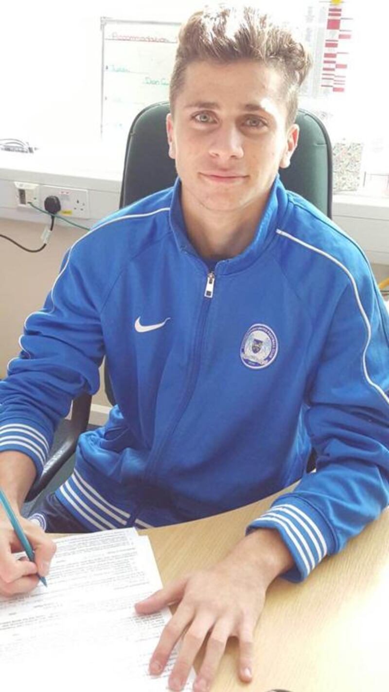 Maltese striker Andrea Borg, 16, a student at Dubai College, has signed a full-time trainee scholar for Peterborough United Football Club in England. (Photo Courtesy- Etienne Borg)