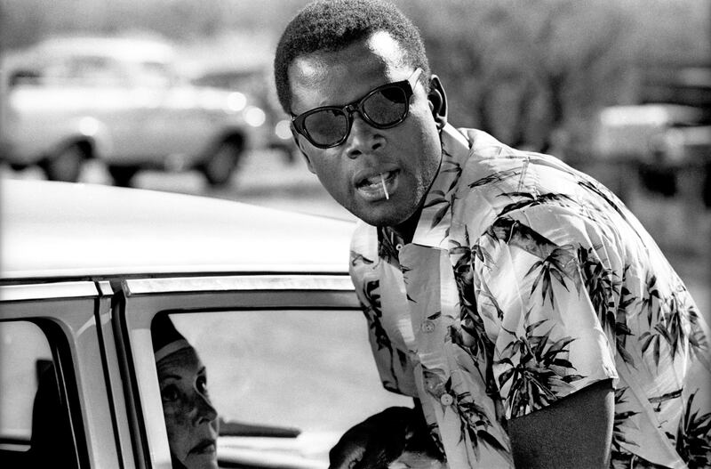 Sidney Poitier on the set of the movie 'Lilies of the Field' in 1963, for which he won the Academy Award for Best Actor. Getty Images