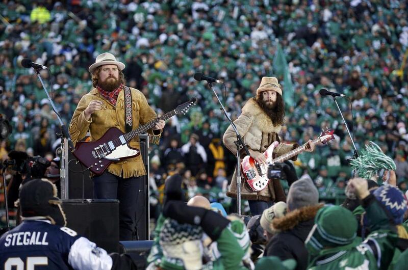 The Sheepdogs perform before the CFL's 101st Grey Cup between the Hamilton Tiger-Cats and the Saskatchewan Roughriders in Regina, Saskatchewan. Mark Blinch / Reuters