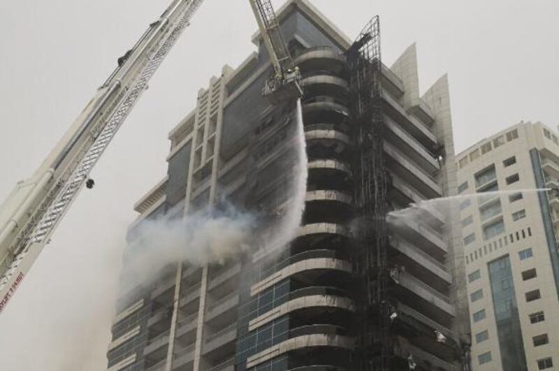 It took firefighters about 45 minutes to extinguish the blaze on May 13, 2018. Courtesy: Dubai Media Office