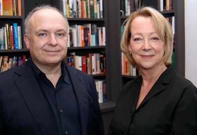 Lynda Gratton and Andrew Scott, London Business School professors who have just published The 100-Year Life. Credit Lukas Kroulik  *** Local Caption ***  bz13ju-LIFEmain.jpg