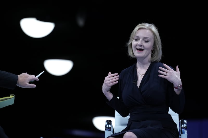 Foreign Secretary Liz Truss returned to her schoolgirl home to make her case to Conservative Party members in Leeds. Getty