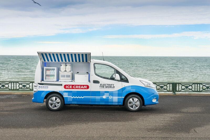 Nissan's zero-emissions ice cream van.