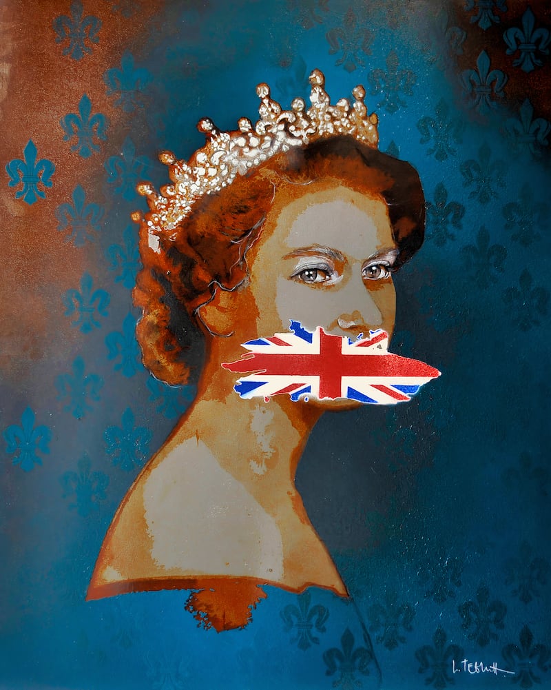 The Queen created by mixed media artist Louisa Tebbutt.