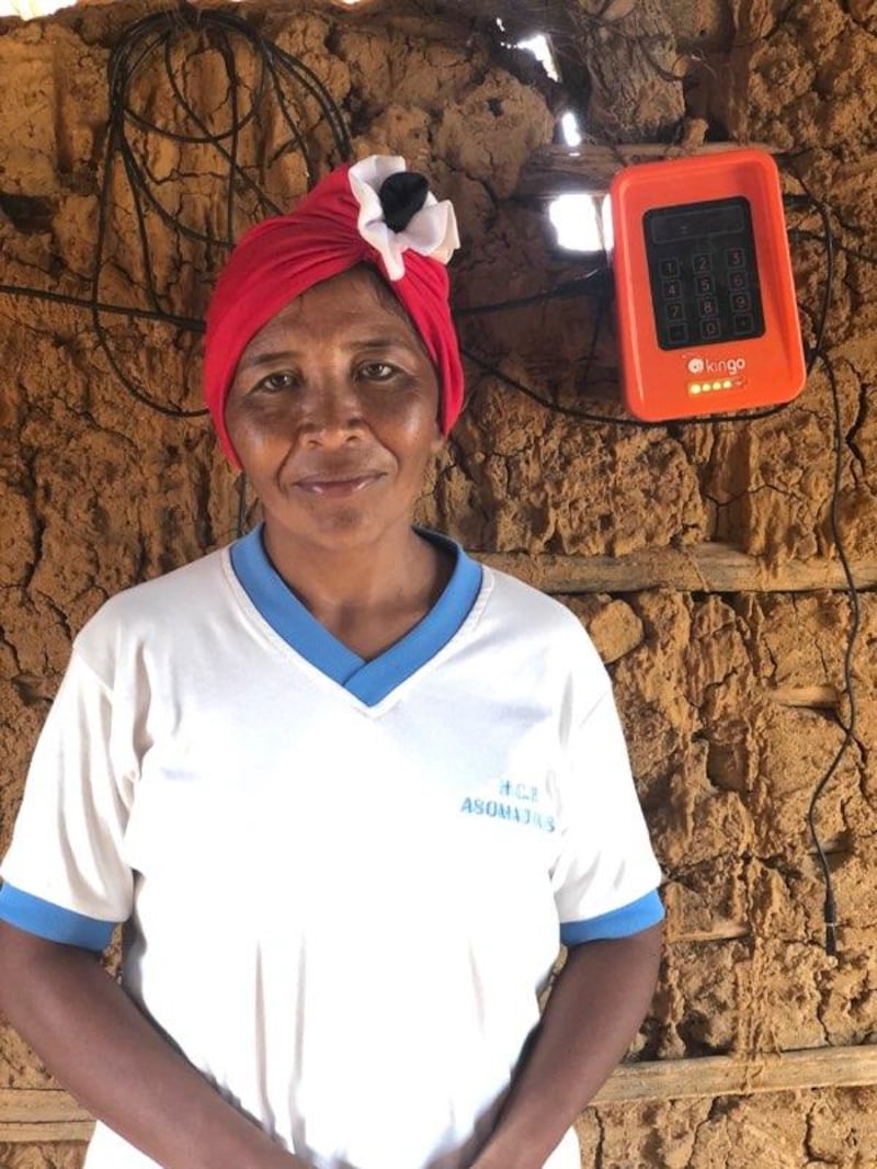 Kingo Energy provides solar energy to families and businesses in off-grid communities. Courtesy: Moralejo Francisco