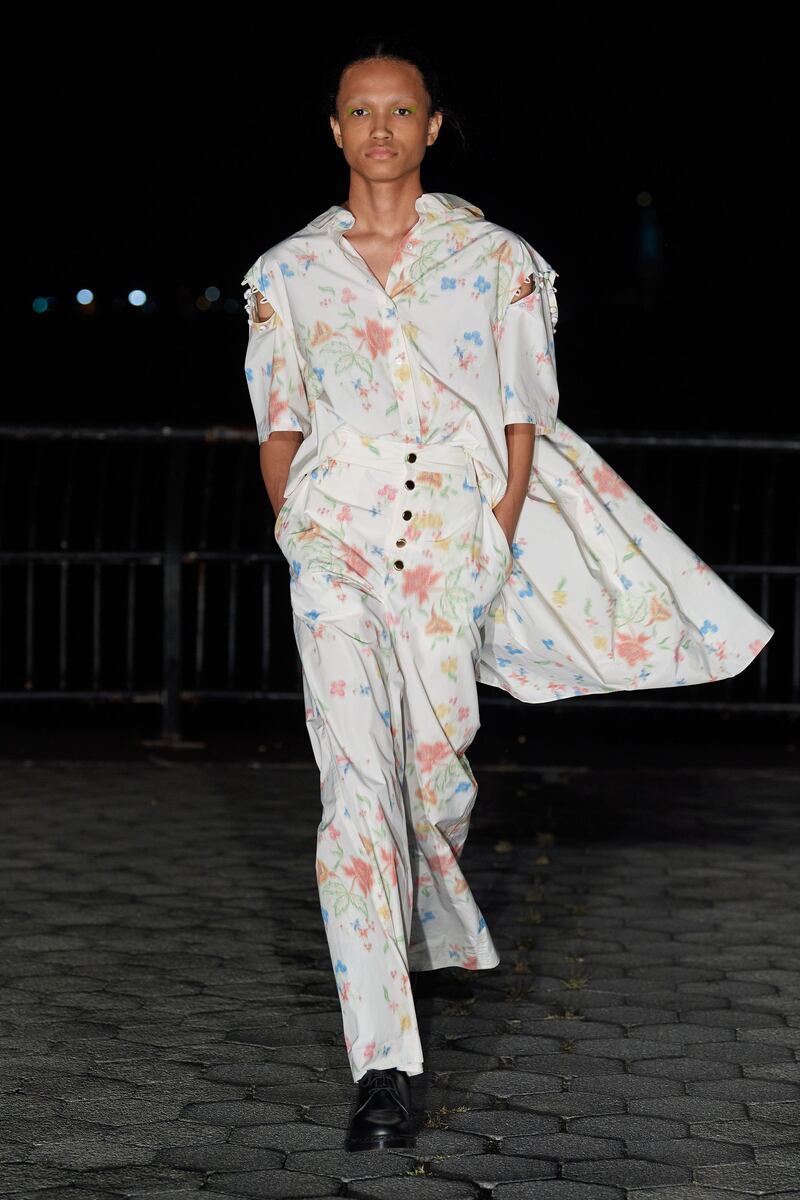 Prabul Gurung sent out floral suits for men for spring / summer 2022. Photo: Prabul Gurung