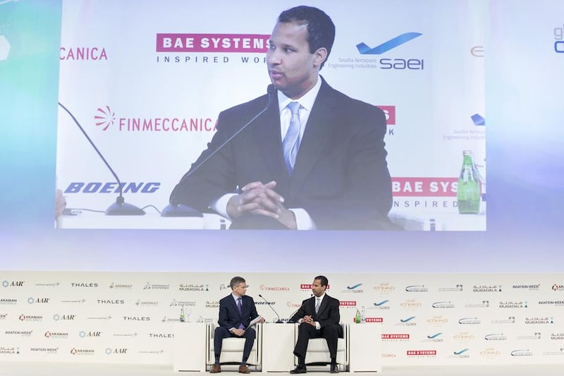 Bertrand-Marc Allen, right, president, Boeing International. Reem Mohammed / The National
