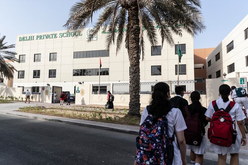 Delhi Private School Dubai has been rated 'very good' for five years in a row and has a pupil population of about 3,800. Antonie Robertson / The National

