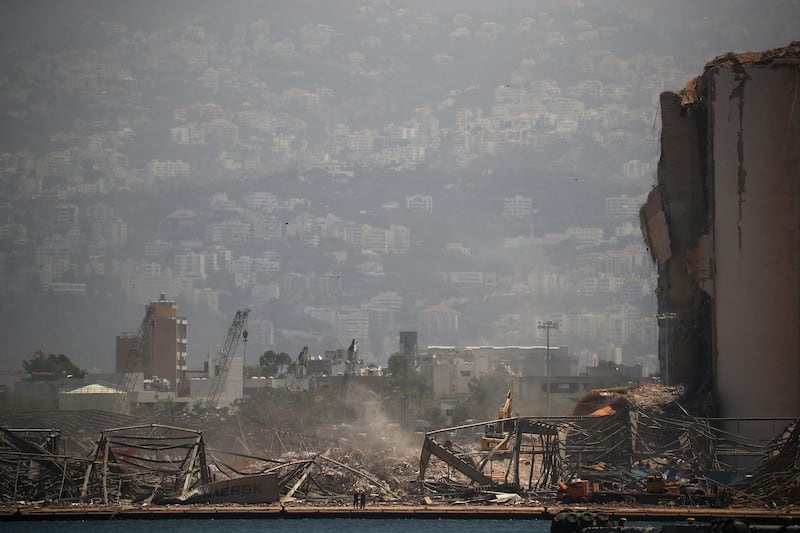 A general view shows damages at the site of Tuesday's blast in Beirut's port area, Lebanon August 8, 2020. REUTERS/Hannah McKay