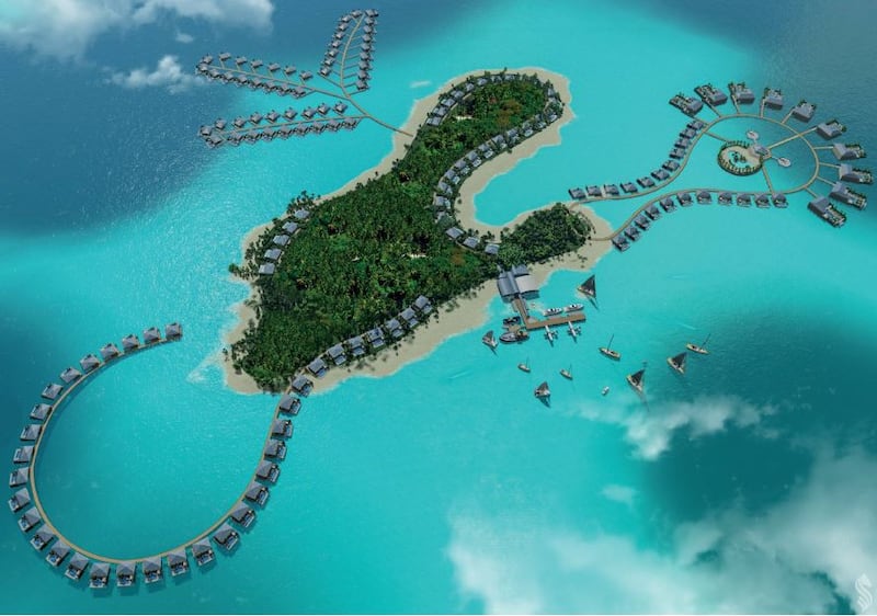 Owned by Dubai's FAM Holding, the resort will have overwater villas, chalets and beach villas