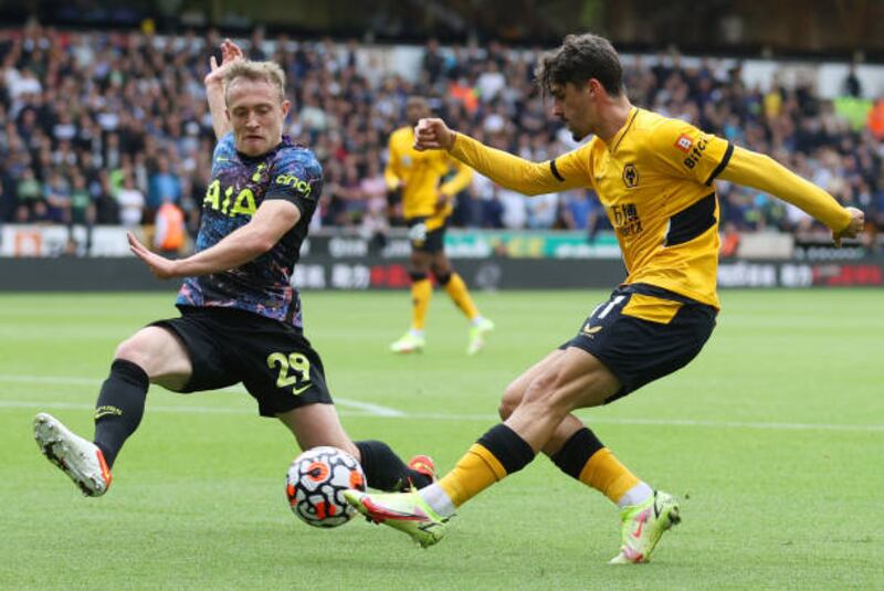 Oliver Skipp, 4 - A difficult afternoon for the midfielder who was plying his trade with Norwich City in the Championship last season. The 20-year-old must have felt like he’d been thrown in at the deep end here as Spurs failed to grab hold of the game against a tireless Wolves side and he was booked for hacking down Traore. Getty