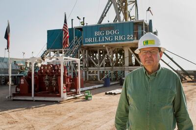 Autry Stephens, chief executive officer of Endeavor Energy Resources LP, stands for a photograph at the company's Big Dog Drilling Rig 22 in the Permian basin outside of Midland, Texas, U.S., on Friday, Dec. 12, 2014. Of all the booming U.S. oil regions set soaring by a drilling renaissance in shale rock, the Permian and Bakken basins are among the most vulnerable to oil prices that settled at $57.81 a barrel Dec. 12. With enough crude by some counts to exceed the reserves of Saudi Arabia, they’re also the most critical to the future of the U.S. shale boom. Photographer: Brittany Sowacke/Bloomberg *** Local Caption *** Autry Stephens