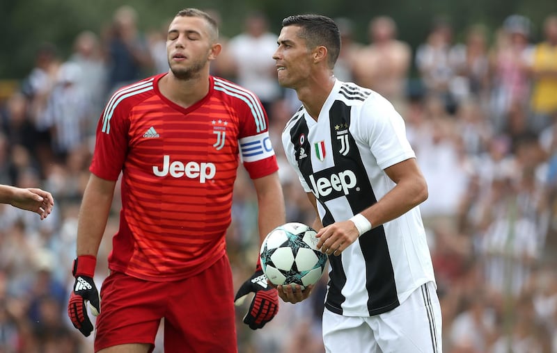 Ronaldo with the ball during the Juventus friendly between the A and B sides. Getty Images