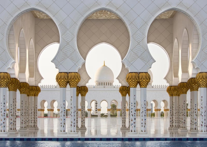 The Sheikh Zayed Grand Mosque in Abu Dhabi.