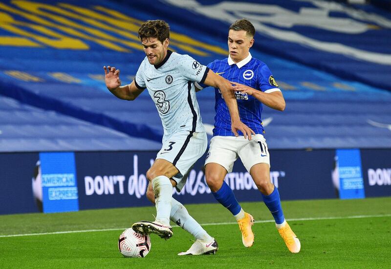 Marcos Alonso - 6. He couldn’t get forward as much as he would have liked thanks to a solid all-round display by opposite number Tariq Lamptey, and the Brighton full back gave Alonso plenty to think about going the other way, too. Reuters