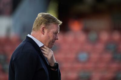 Barcelona's Dutch coach Ronald Koeman's last match in charge, the defeat against Rayo Vallecano. AFP