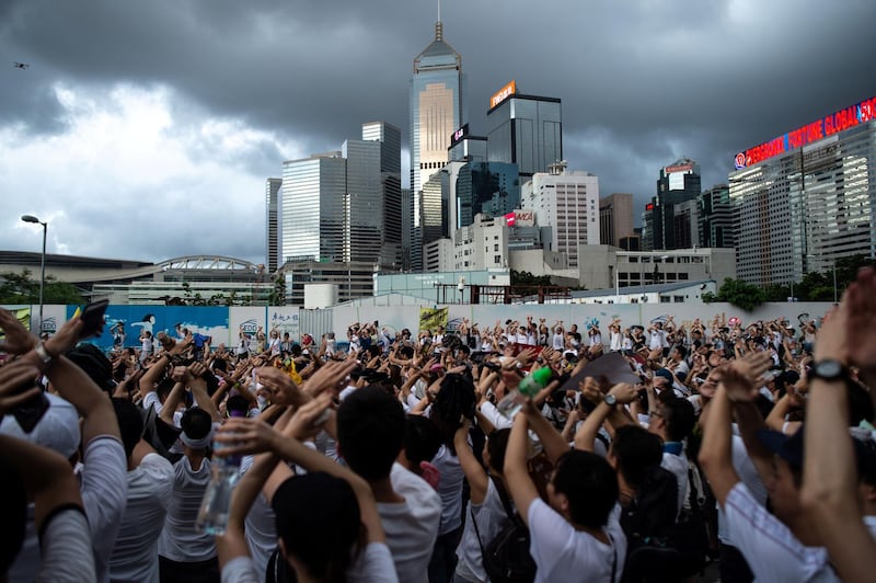 Hong Kong on June 9, 2020, marks a year since pro-democracy protests erupted. AFP