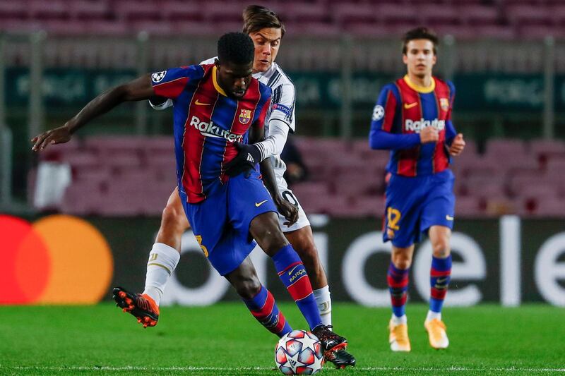 Samuel Umtiti (Lenglet, 55’), 6 – Booked for leaving his foot in a heavy tackle on Morata shortly after coming on. AP Photo