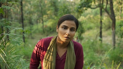 Bollywood star Vidya Balan plays an Indian forest officer in the film 'Sherni'. Amazon Prime Video