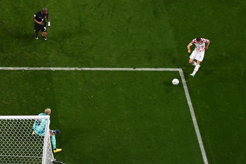 Andrej Kramaric scores Croatia's first goal. AFP