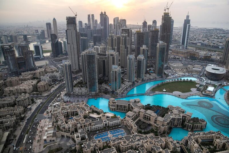 DUBAI, UNITED ARAB EMIRATES - OCTOBER 31, 2018. 
View from  NEOS at Address Downtown Dubai.

(Photo by Reem Mohammed/The National)

Reporter:
Section:  AL