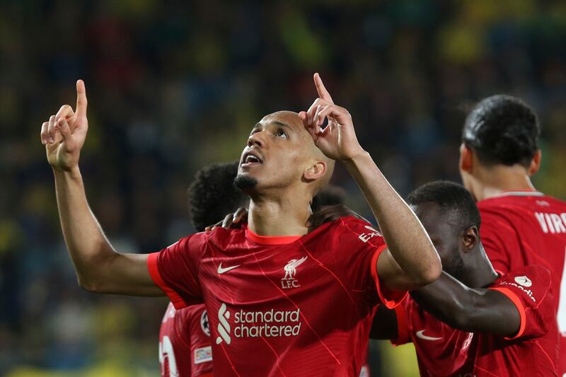 Fabinho pulled a goal back for Liverpool. AP